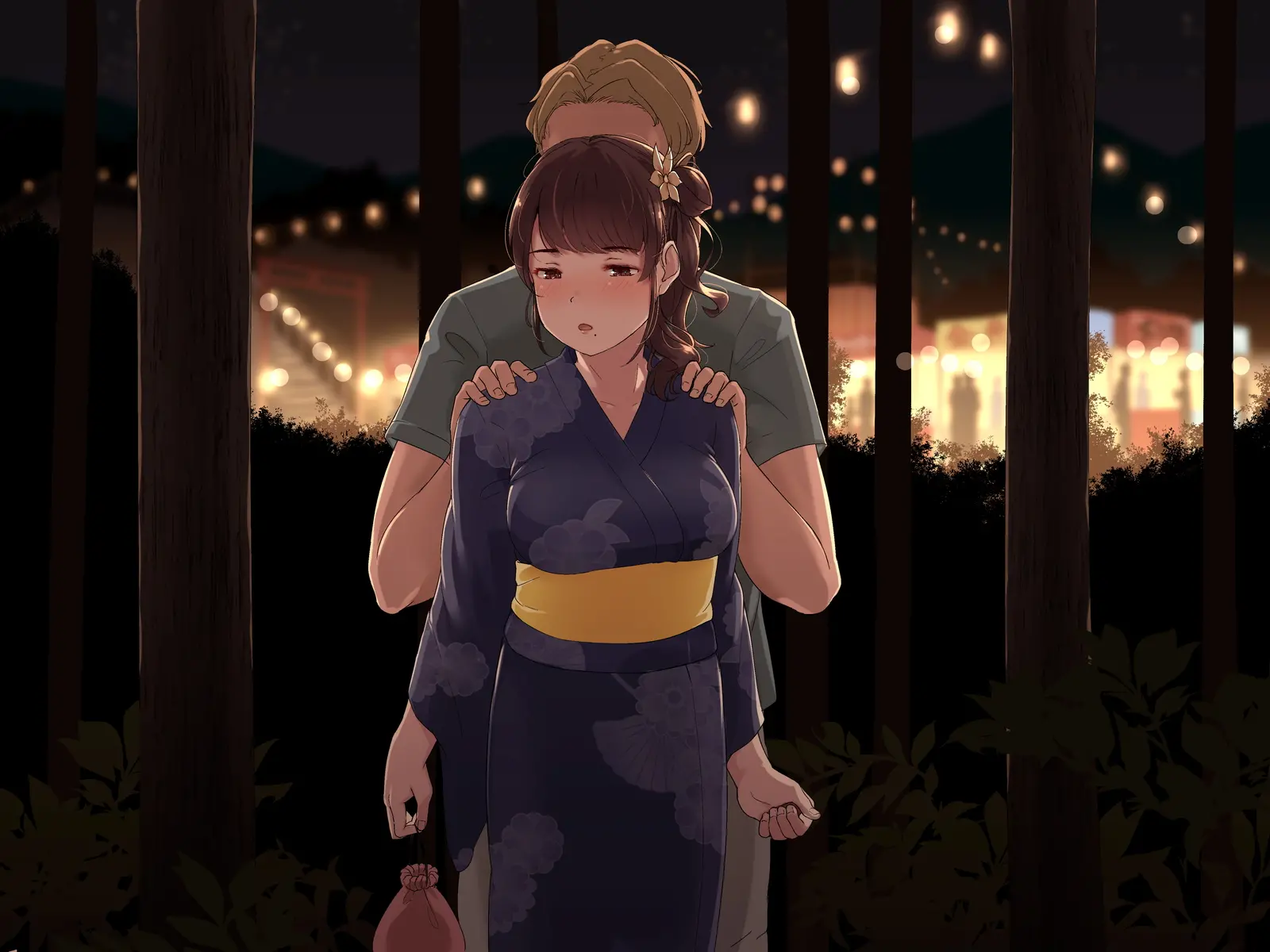 Ameagari, Jinja Nite. | 비 온뒤, 신사 에서.